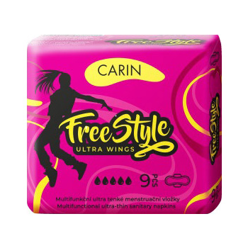 Carin Free Style ultra wings dámské vložky 9 ks