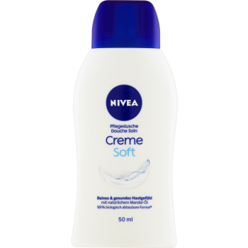 Nivea Creme Soft Pečující sprchový gel, 50 ml