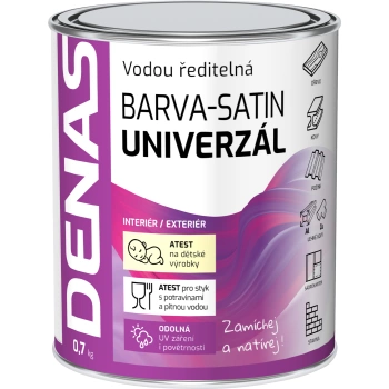 DENAS UNIVERZÁL-SATIN vrchní barva na dřevo, kov a beton, polomat