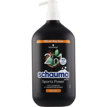Schauma Men Sports Power 2v1 šampon, 750 ml