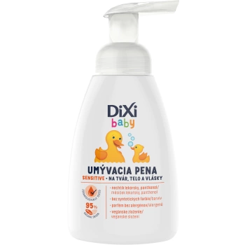 Dixi Baby mycí pěna sensitive na obličej, tělo a vlásky, 250 ml
