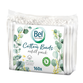 Bel premium vatové tyčinky bez plastu s Aloe a B5, 160 ks