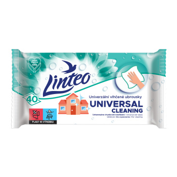 Linteo vlhčené ubrousky úklidové univerzální, 40 ks