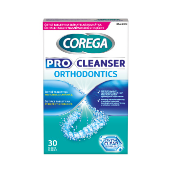 Corega Pro Cleanser Orthodontics čistící tablety, 30 ks