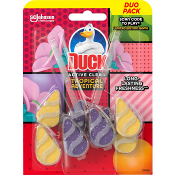 Duck WC závěs Active Clean Tropical Adventure, 2× 38,6 g