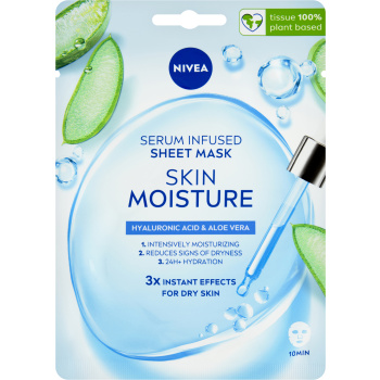 Nivea Skin Moisture hydratační textilní maska, 1 ks
