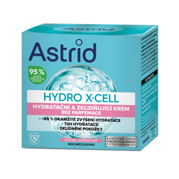 Astrid krém hydro X-Cell zklidňující pro citlivou pleť, 50 ml