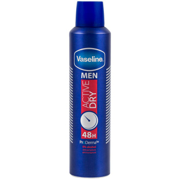 Vaseline Deo sprej Men Active Dry, 250 ml