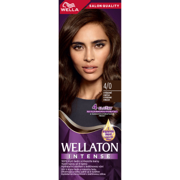 Wella barva na vlasy Wellaton Intense 4/0 středně hnědá, 110 ml