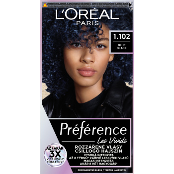 L'oreal Paris Préférence Vivid Colors barva na vlasy, Blue Black 1.102