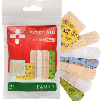 Fixaplast First Aid Family mix náplastí, 36 ks