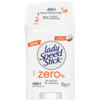 Lady Speed Stick Zero Fresh Coconut tuhý deodorant, 40 g
