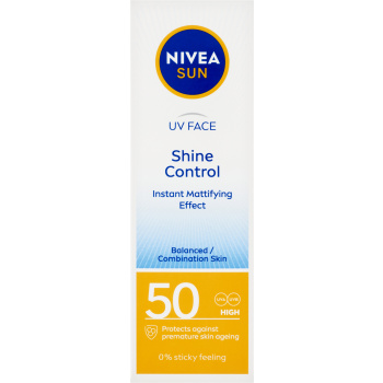 Nivea Sun Shine Control zmatňující pleťový krém na opalování, OF 50, 50 ml