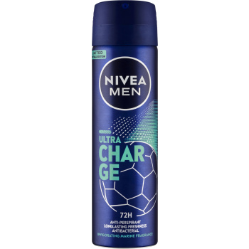 Nivea Men Ultra Charge antiperspirant ve spreji, 150 ml