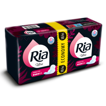 Ria dámské vložky Ultra Normal Plus Duopack, 18 ks