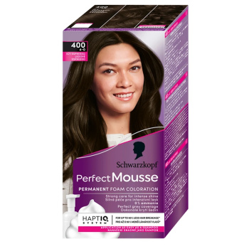 Schwarzkopf Perfect Mousse Permanent Foam Color barva na vlasy 400 Ledové Espresso