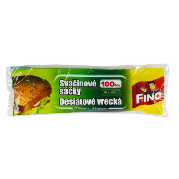 Fino mikroténové sáčky s klipsem 18 x 20 cm, 100 ks, 7µm