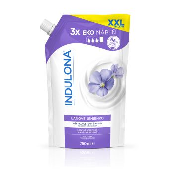 Indulona tekuté mýdlo Lněné semínko náhradní náplň, 750 ml