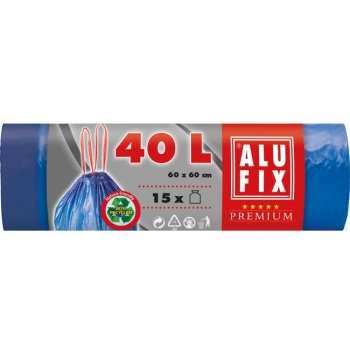 Alufix Pytle na odpadky zatahovací 40 l, 15 ks