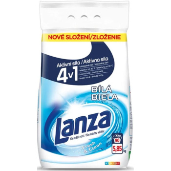 Lanza Fresh & Clean White prací prášek na bílé prádlo 90 dávek 5,85 kg