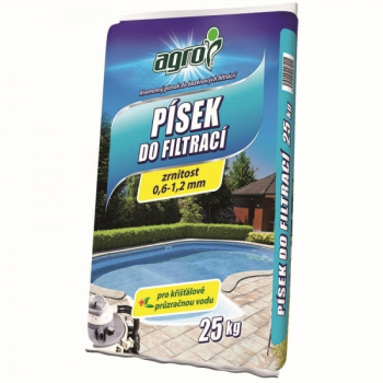 Agro křemenný písek pro pískové filtrace, 0,6 až 1,2 mm, 25 kg