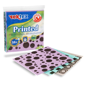 Vektex houbové utěrky Printed 3 ks
