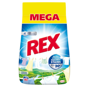 REX prací prášek Amazonia Freshness 80 praní, 4,4kg