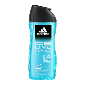 Adidas Ice Dive 3v1 sprchový gel na tělo, vlasy a pleť pro muže 250 ml