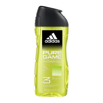 Adidas Pure Game 3v1 sprchový gel na tělo, vlasy a pleť pro muže 250 ml