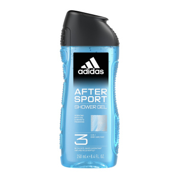 Adidas After Sport 3v1 sprchový gel na tělo, vlasy a pleť pro muže 250 ml