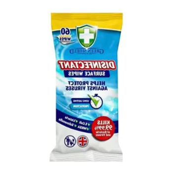 Green Shield Disinfectant antibakteriální čistící ubrousky na povrchy 60 ks