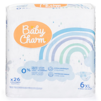 Baby Charm jednorázové pleny Super Dry Flex XL 13-18 kg, 26 ks