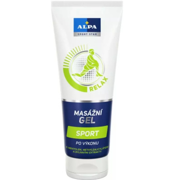 Alpa Sport Star Relax Sport po výkonu masážní gel s mentolem, methylsalicylátem a bylinný extrakty 210 ml