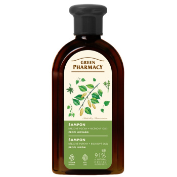 Green Pharmacy šampon proti lupům s břízou a ricinovým olejem 350 ml