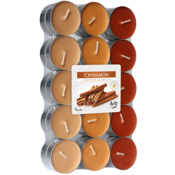 Bispol čajové vonné svíčky skořice, 30 ks