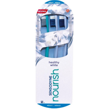 Sensodyne Nourish Healthy White Soft zubní kartáček 3 kusy