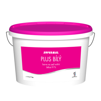 Supermal Plus bílý pro vniřtní nátěry, 15 kg