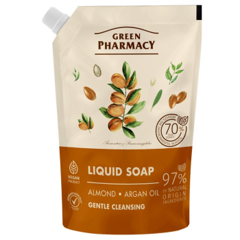 Green Pharmacy Mandle a Arganový olej tekuté mýdlo s dávkovačem, náplň 460 ml