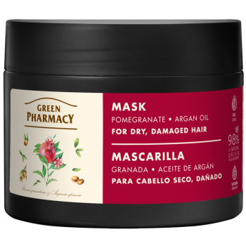 Green Pharmacy Granátové jablko maska pro suché a poškozené vlasy 300 ml