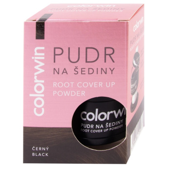 Colorwin pudr na šediny a pro objem vlasů, černý 3,2 g