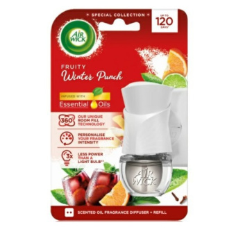 Air Wick Essential Mist Winter Punch & Spices - Zimní punč aroma difuzér komplet 20 ml