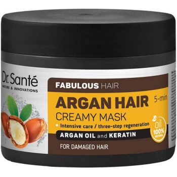 Dr. Santé Arganový olej a keratin krémová maska na poškozené vlasy 300 ml