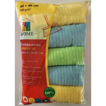 Tidy Home utěrka z mikrovlákna 40 x 40 cm, 5 x 250 g