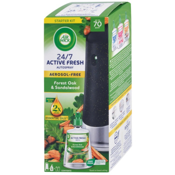 Air Wick Active Fresh 24/7 dubový les a santalové dřevo difuzér a náplň do osvěžovače vzduchu 228 ml