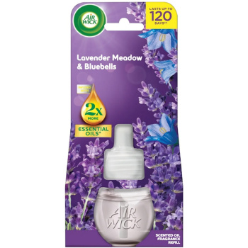 Air Wick Essential Oils Lavender Meadow & Bluebells - Levandulová louka a modré kvítky, elektrický osvěžovač náhradní náplň 19 ml