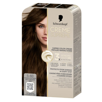 Schwarzkopf Creme Supreme barva na vlasy 5-60 světlá čokoládová hnědá 60 ml