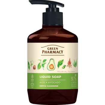 Green Pharmacy Aloe vera a avokádo tekuté krémové mýdlo s dávkovačem 460ml