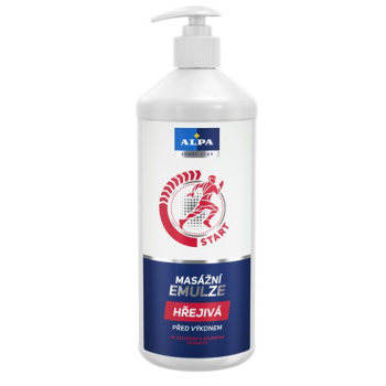 Alpa masážní emulze hřejivá se zázvorem, 1000 ml