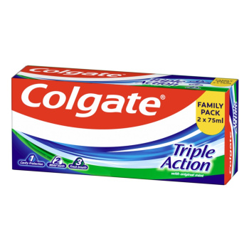 Colgate Triple Action zubní pasta 2x75 ml