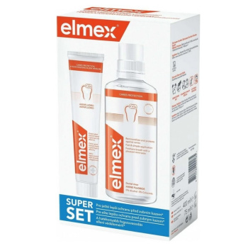 Elmex Caries Protection ústní voda 400 ml + zubní pasta 75 ml